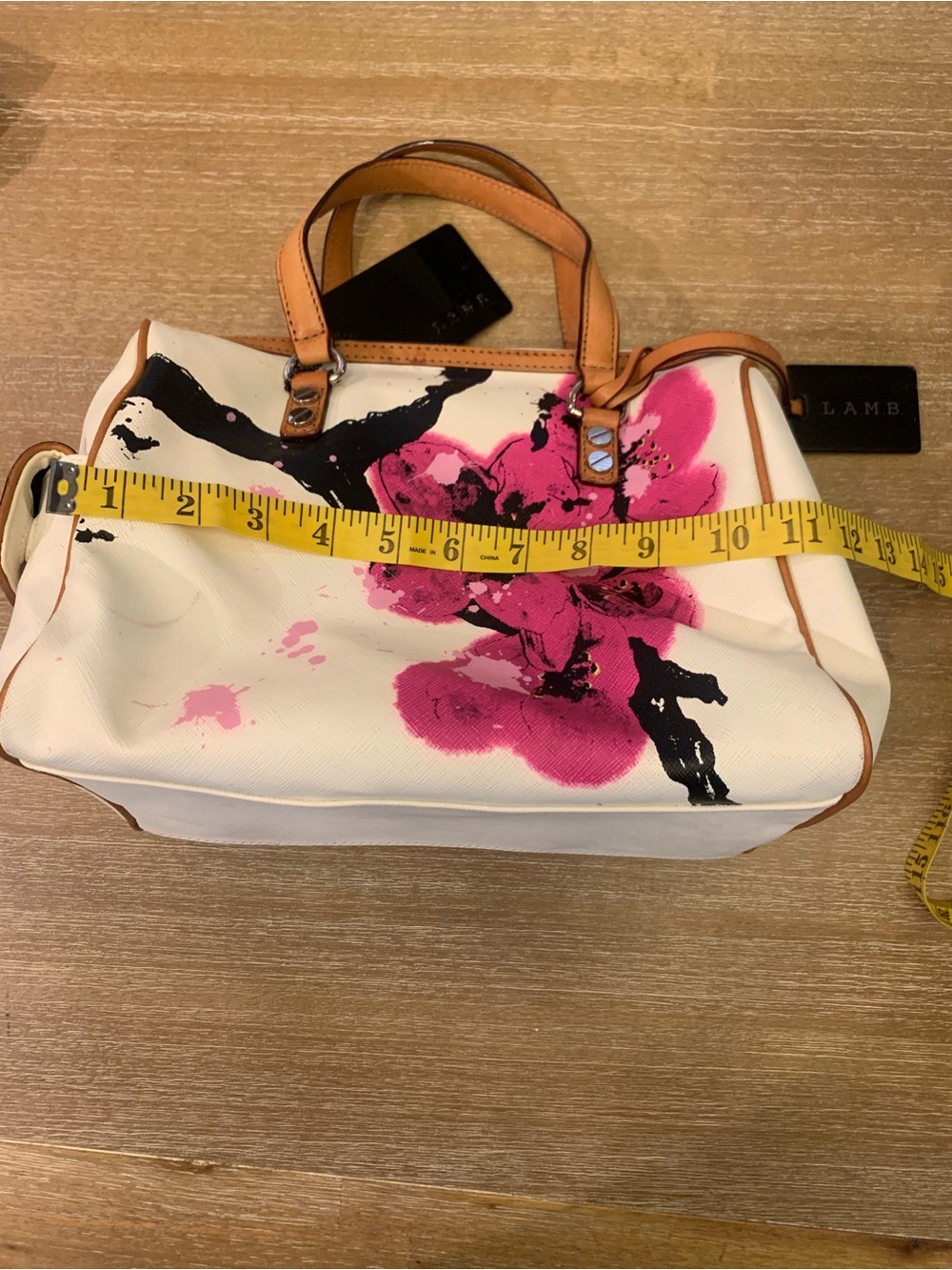 L.A.M.B by Gwen Stefani Cherry  Blossom Top Handle Satchel - Picture 2 of 13